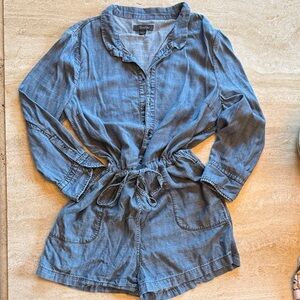 Level 99 Women's Chambray Drawstring Utility Jacket - Blue